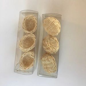 Miniature bamboo baskets set